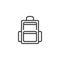 Haversack, rucksack line icon