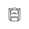 Haversack, rucksack line icon