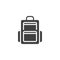 Haversack, rucksack vector icon