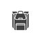 Haversack, rucksack vector icon