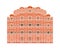 Hawa Mahal, Jaipur, India. Vector illustration.