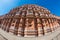 Hawa Mahal the most iconic symbol at Jaipur, capital city of Rajasthan, India. Fish eye view from below in daylight.