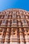 Hawa Mahal the most iconic symbol at Jaipur, capital city of Rajasthan, India. Wide angle from below in daylight.