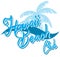 Hawaii beach typography, t-shirt graphics, vectors, surf , sport