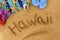 Hawaii beach writing