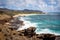 Hawaii coastline ocean waves and mountains landscape