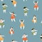 Hawaii dance seamless pattern.