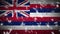 Hawaii flag falling snow, New Year and Christmas background, loop