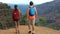 Hawaii hiking - people on hike in Waimea Canyon Kauai