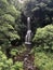 Hawaii Hiking Trail Hiden Waterfall Big Island