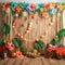 Hawaii kids Digital Backdrop, cake smash backdrop, Digital Photography Props