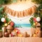 Hawaii kids Digital Backdrop, cake smash backdrop, Digital Photography Props