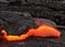 Hawaii Kilauea lava flow detail