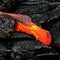 Hawaii Kilauea lava flow detail