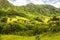 Hawaii ohau ka`a`awa valley with sun