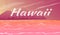 Hawaii panorama cartoon vector illustration