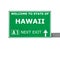 HAWAII road sign isolated on white