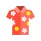 Hawaii shirt with flower pattern, colorful summer related