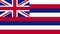 Hawaii State Flag with Light Rays Animation