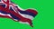 Hawaii state flag waving isolated on a green background
