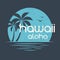 Hawaii Sunset. T-shirt and apparel vector design, print, typogra