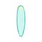 hawaii surfboard cartoon vector illustration