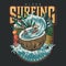 Hawaii surfing vintage logo