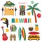 Hawaii Symbols and Icons.