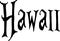 Hawaii text sign illustration