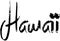 Hawaii text sign illustration