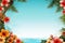 Hawaii themed background large copy space - stock picture backdrop