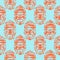 Hawaii tiki tribal mask seamless simple pattern.