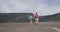 Hawaii tourists hikers walking on Kilauea Iki crater trail hike in Big Island, Hawaii. USA summer travel vacation