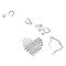 Hawaii US state hand drawn pencil sketch outline map with the handwritten heart shape. Vector illustration