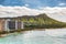 Hawaii vacation travel aerial view of Waikiki beach and Honolulu city with Diamond Head mountain in background. Urban landscape