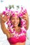 Hawaii woman showing flower lei garland