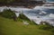 Hawaiian beach with lunch chairs background. Enjoying paradise in Hawaii. Panorama tropical landscape of summer scenery