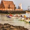 Hawaiian canoes a long shore