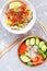 Hawaiian fish poke bowls