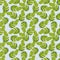 Hawaiian-inspired pattern. Fashionably exotic, palm trees and lush greenery wallpaper. Abstract backdrop botanical garden