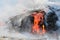 Hawaiian Magma Flowing Into Pacific Ocean