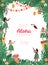 Hawaiian party poster with hula dancers flat cartoon vector illustration.