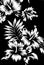 Hawaiian patterns, black and white tone.