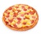 Hawaiian Pizza isolated on a white background