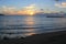 Hawaiian Sailboat on the Ocean at Sunset