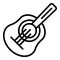 Hawaiian ukulele icon outline vector. Music guitar