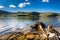 Haweswater Resevoir with old tree stump