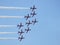 Hawk jet aircraft aerobatic team.