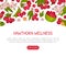 Hawthorn Berry Banner Design with Ripe Fruit Vector Template