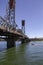 Hawthorne Bridge from an angle on a Late Sunny Summer Afternoon on the Willamette River in Portland Oregon